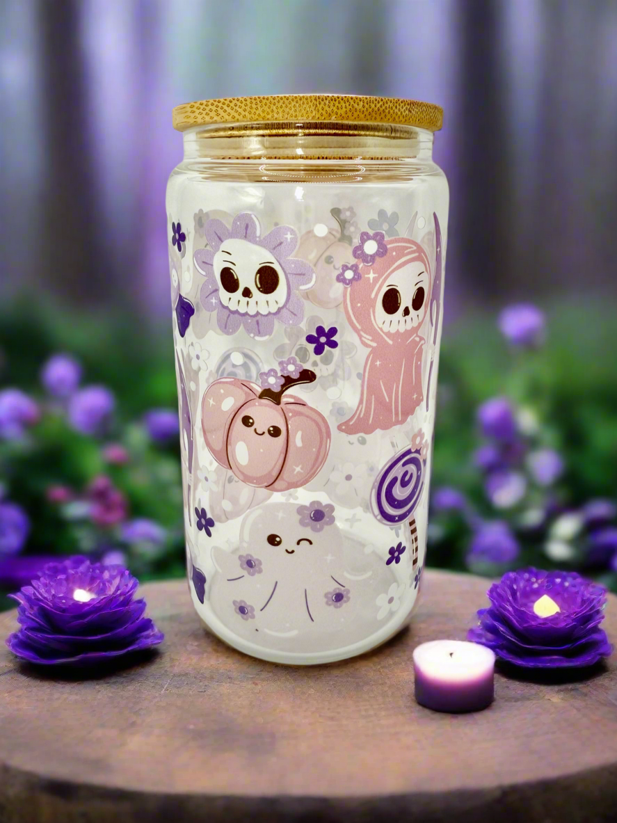 CAN GLASS CUP - HALLOWEEN FRIENDS