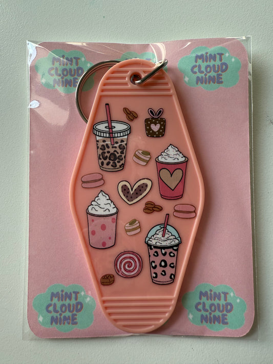 RETRO MOTEL KEYCHAIN - COFFEE SHOP