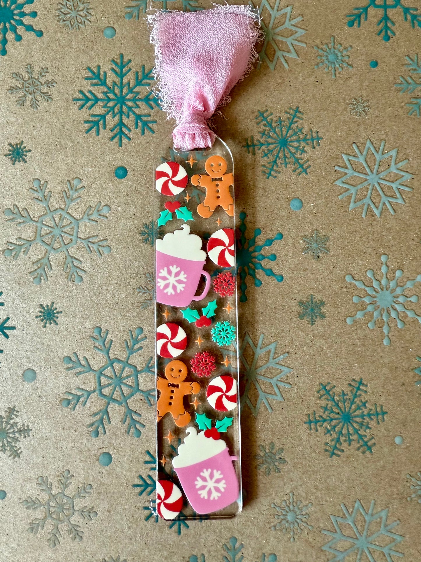 ACRYLIC BOOKMARK - HOT COCOA & GINGERBREAD