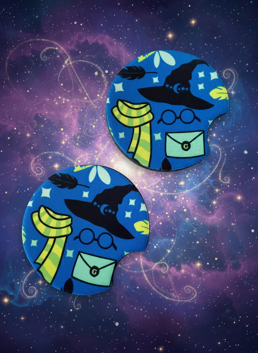 CAR COASTER SET - WIZARD ESSENTIALS (BLUE)