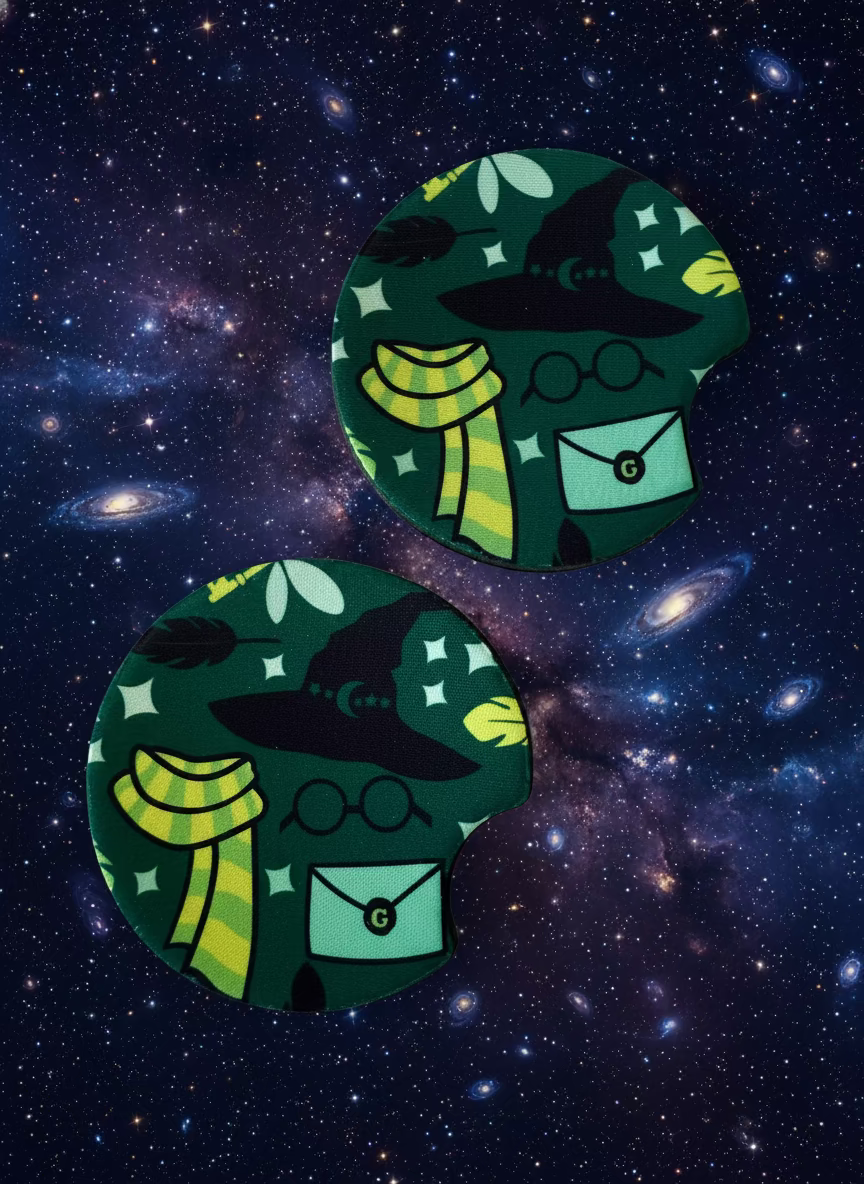 CAR COASTER SET - WIZARD ESSENTIALS (GREEN)