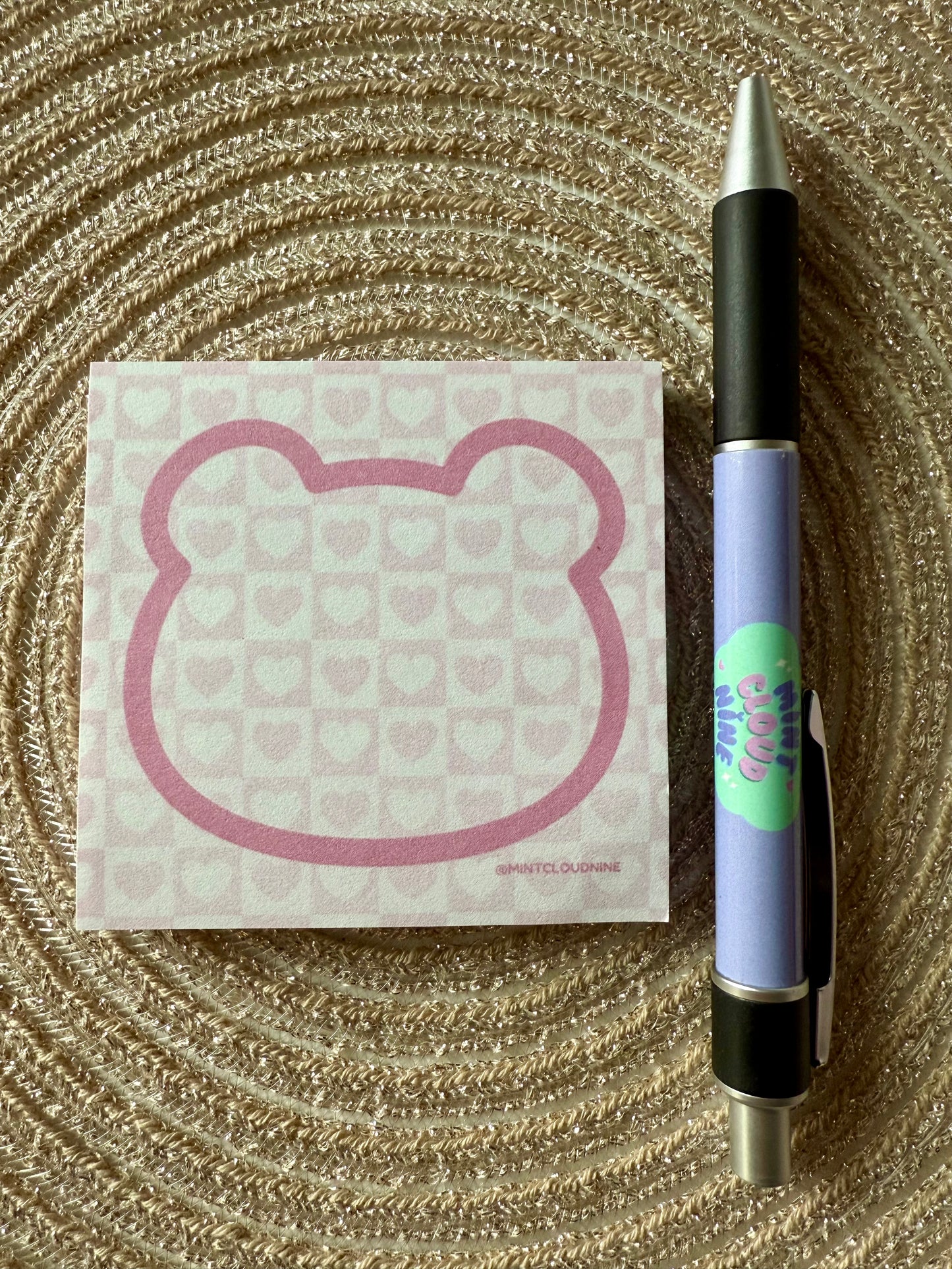 STICKY NOTES - BEARLINA PINK STICKY NOTE