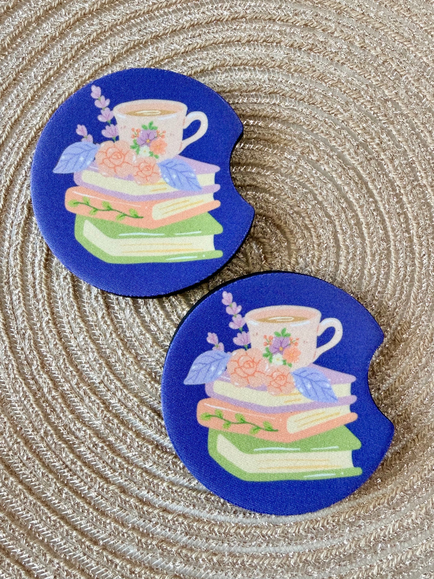 JUEGO DE POSAVASOS PARA COCHE - MY SWEET PINK OTTERS