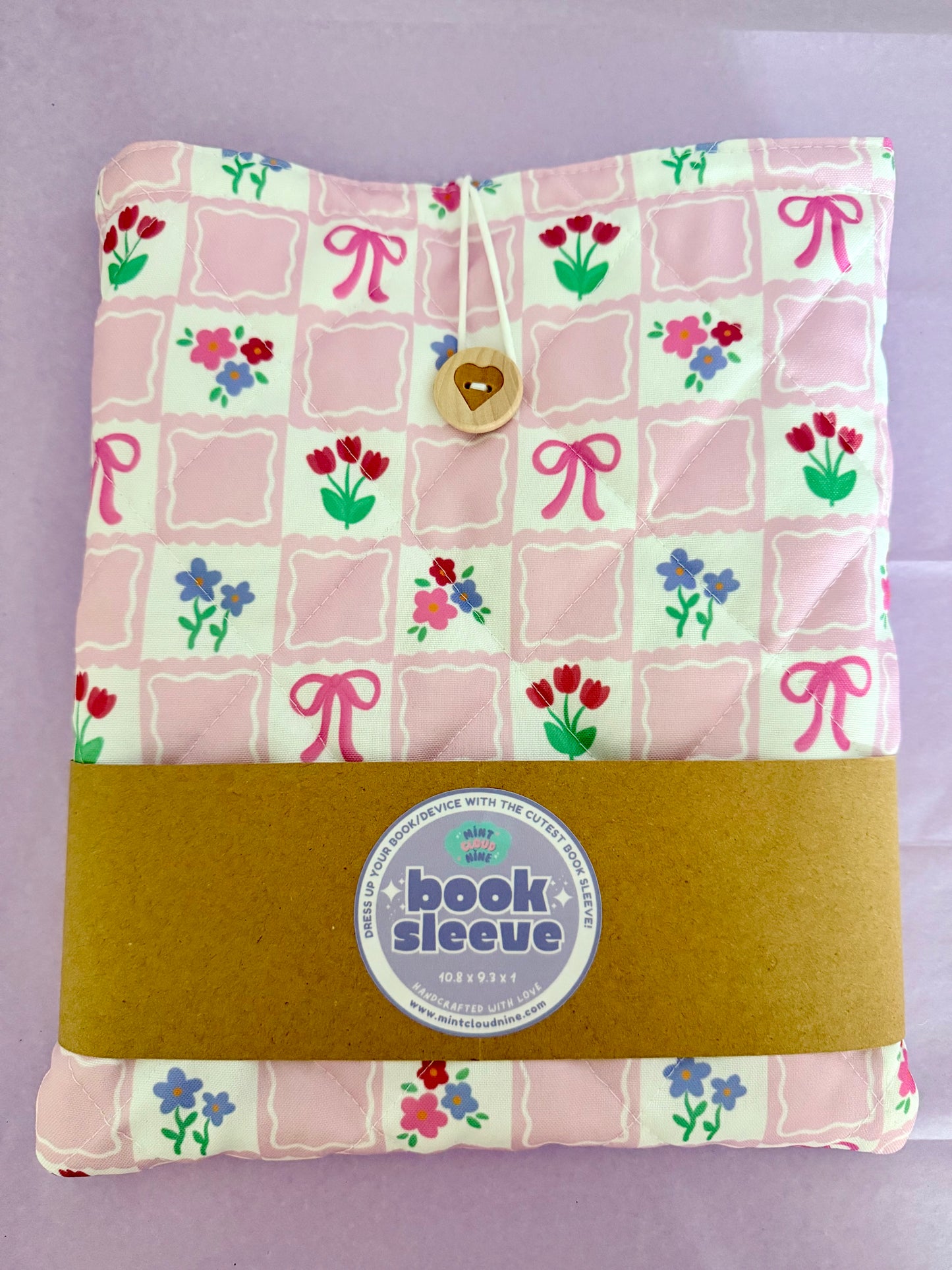 BOOK SLEEVE - FLOWER BOW COQUETTE