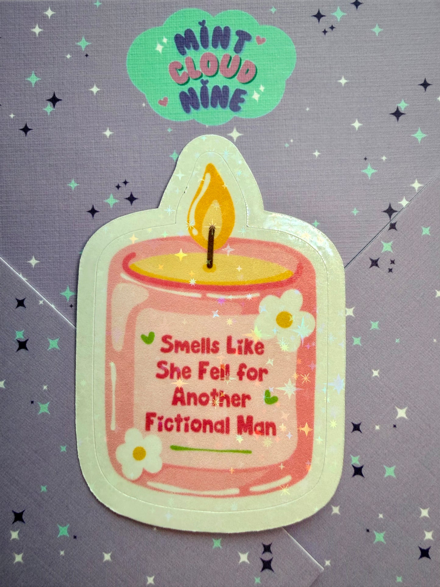 EASY PEEL STICKER - FICTIONAL MAN CANDLE