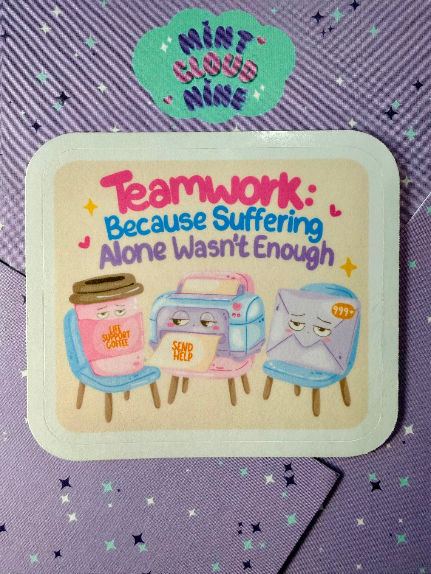 EASY PEEL STICKER - TEAM WORK