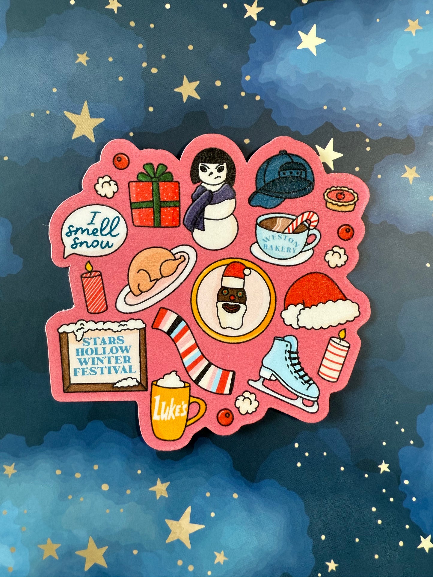 STARS HOLLOW WINTER FEST STICKER - LARGE