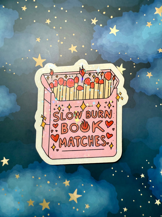 SLOW BURN BOOK MATCHES STICKER - LARGE