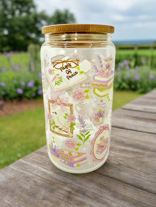 CAN GLASS CUP - BOOKISH GARDEN