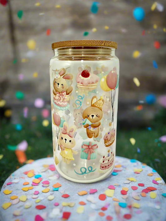 CAN GLASS CUP - HAPPY BIRTHDAY PARTY