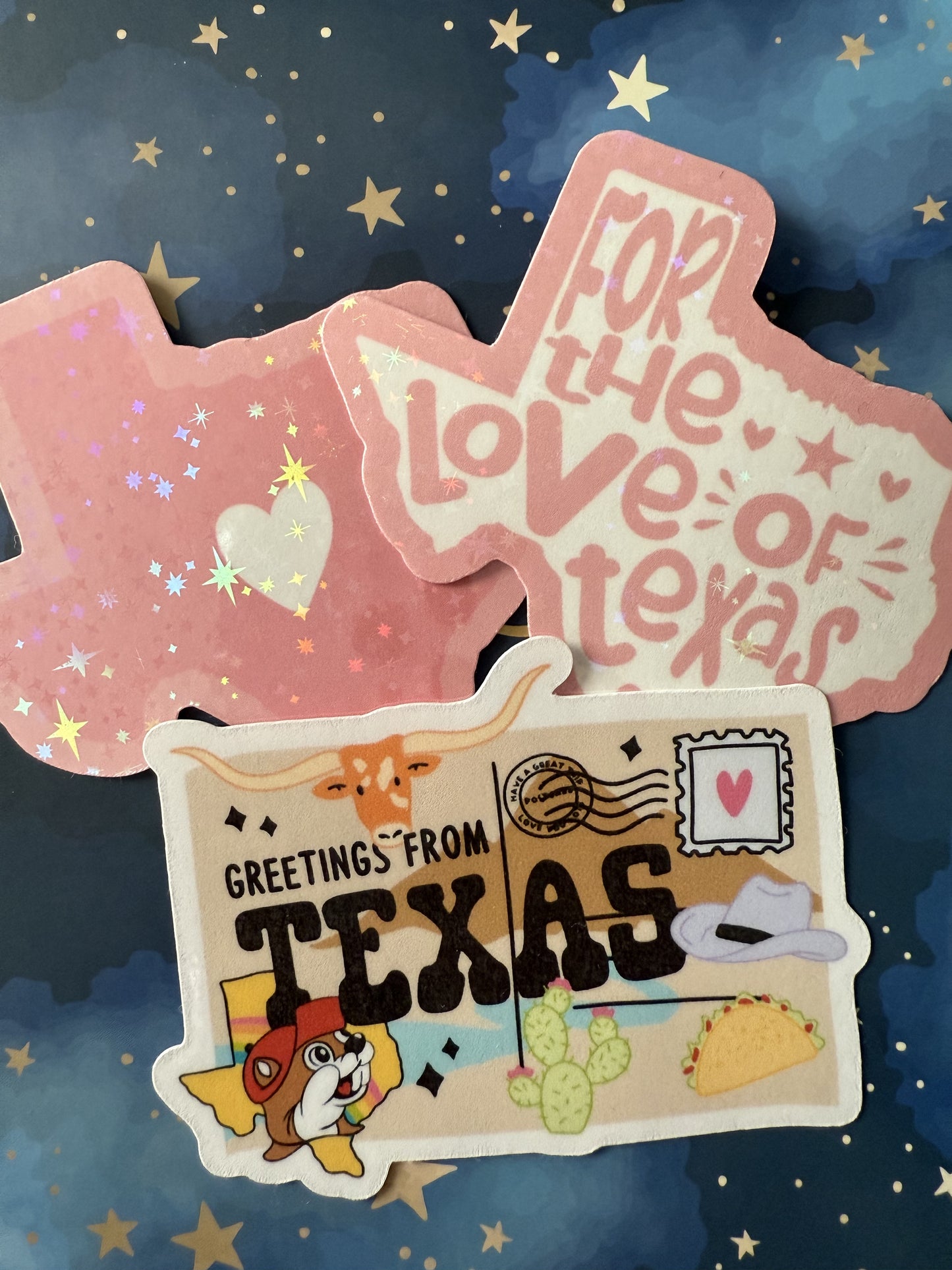 PEGATINA POR EL AMOR DE TEXAS - GRANDE