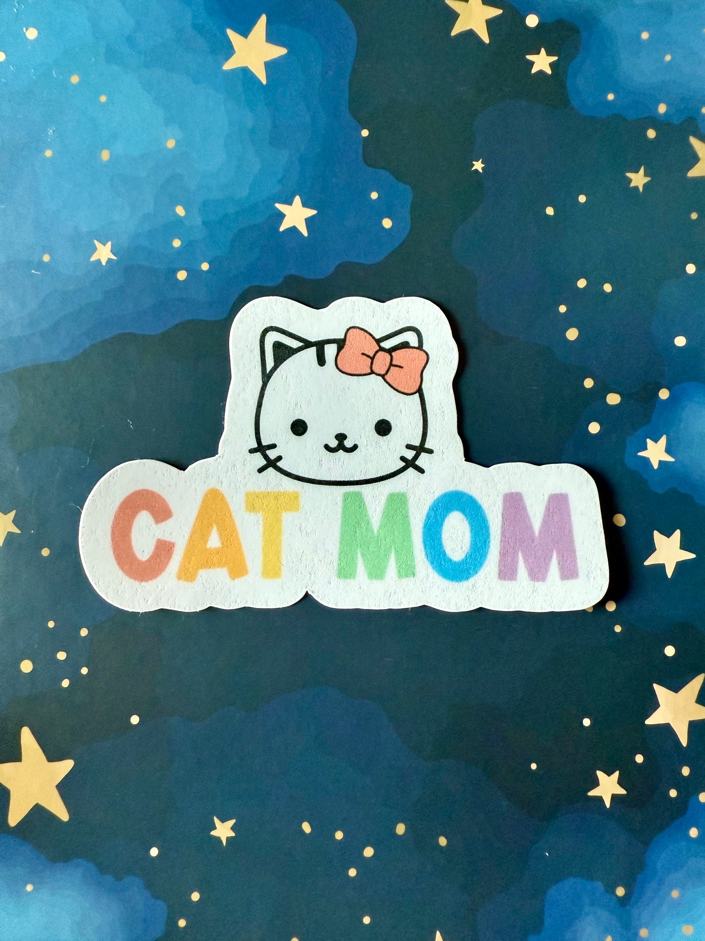 CAT MOM STICKER - LARGE