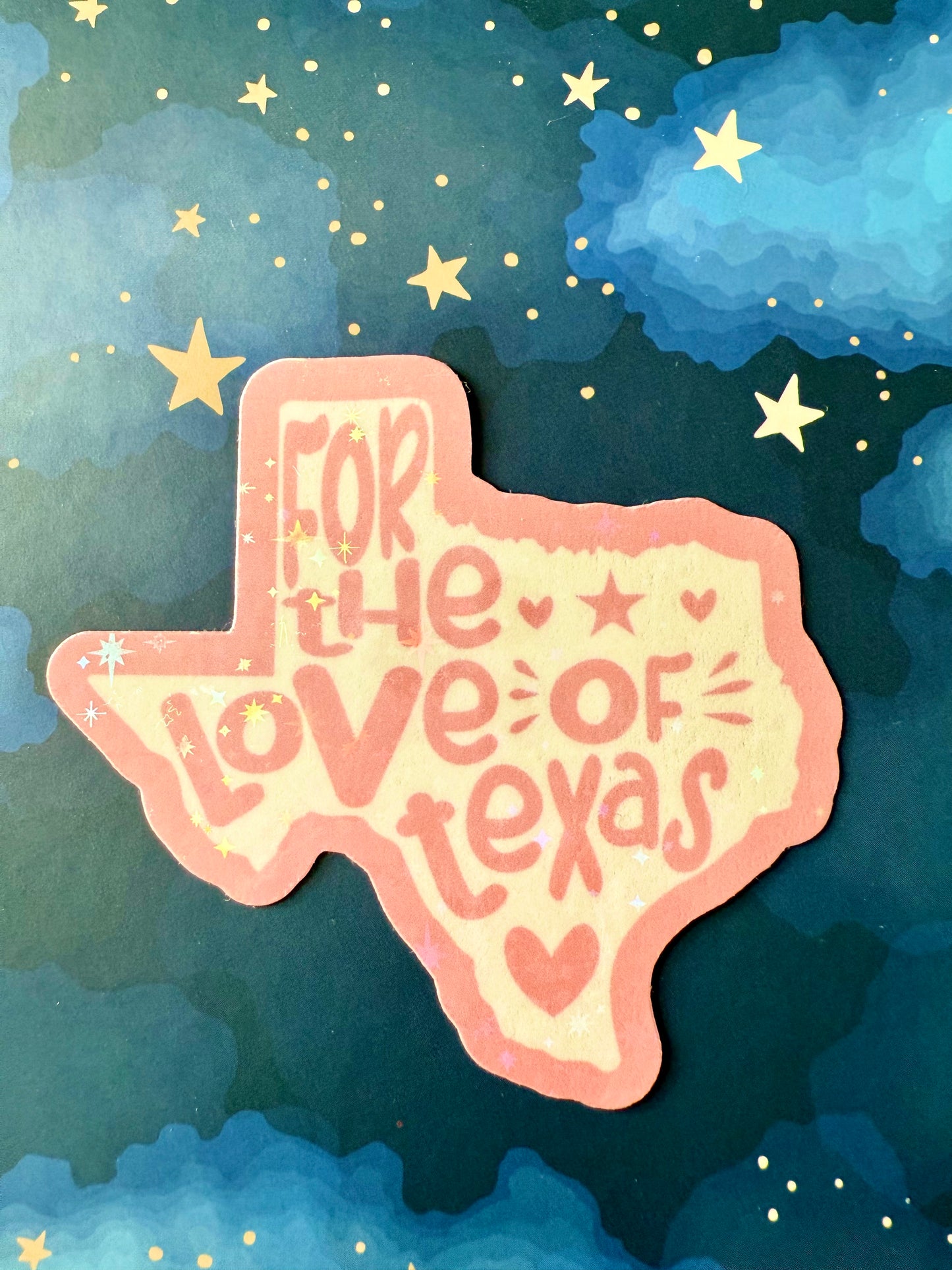 PEGATINA POR EL AMOR DE TEXAS - GRANDE