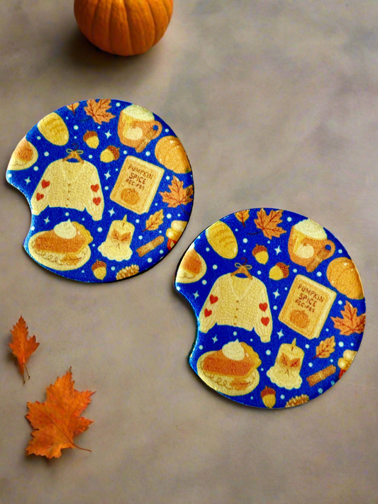 CAR COASTER SET - PUMPKIN SPICE EVERYTHING