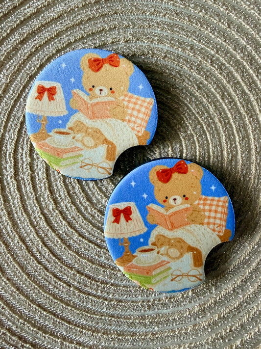 JUEGO DE POSAVASOS PARA COCHE - MY SWEET PINK OTTERS