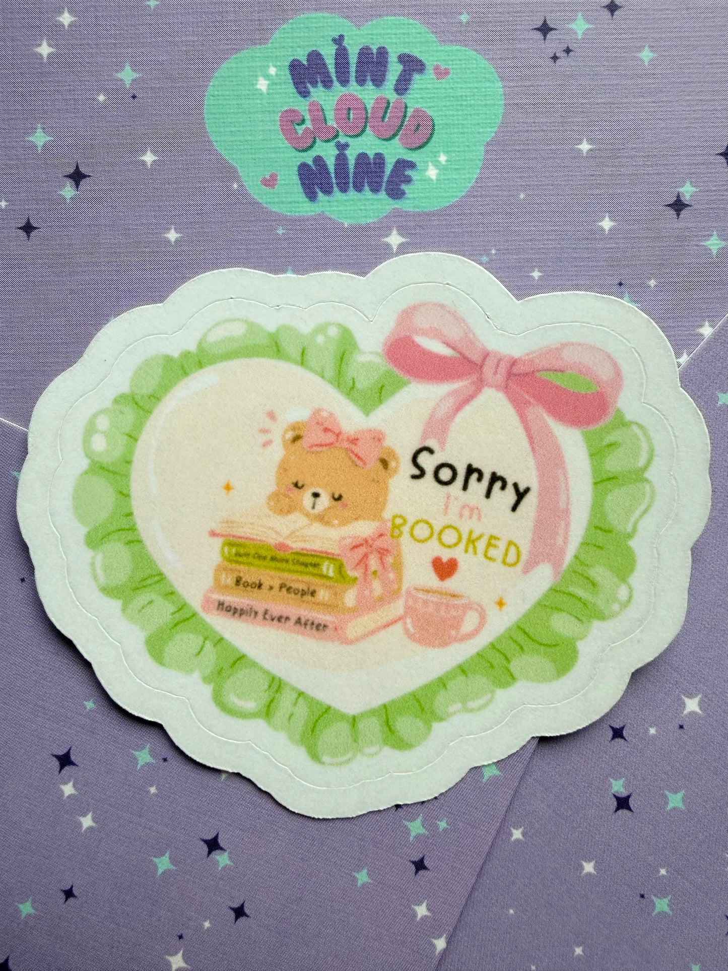 EASY PEEL STICKER - BOOKISH BEAR
