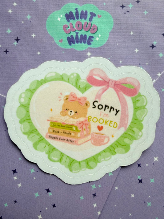 EASY PEEL STICKER - BOOKISH BEAR