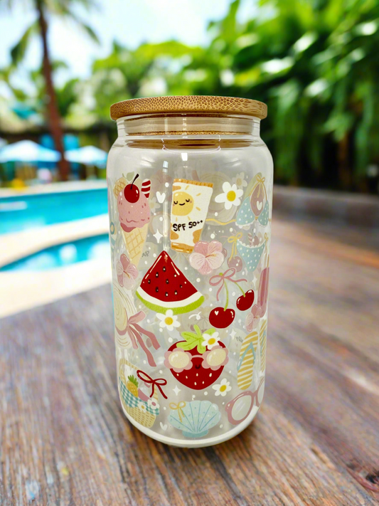 CAN GLASS CUP - BOOKISH BEACH