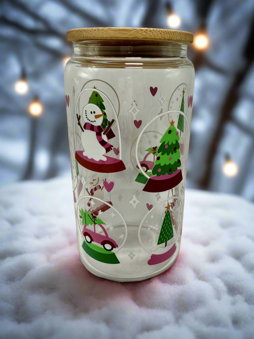 CAN GLASS CUP - WHIMSICAL SNOWGLOBES