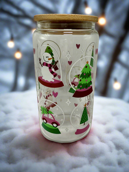 CAN GLASS CUP - WHIMSICAL SNOWGLOBES