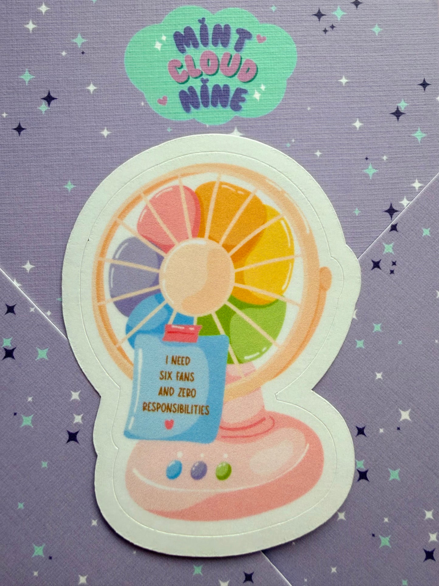 EASY PEEL STICKER - I NEED SIX FANS