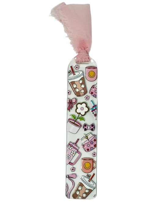 ACRYLIC BOOKMARK - CANDLE FLOWER COFFEE GIRLIE