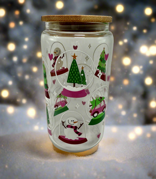 CAN GLASS CUP - WHIMSICAL SNOWGLOBES