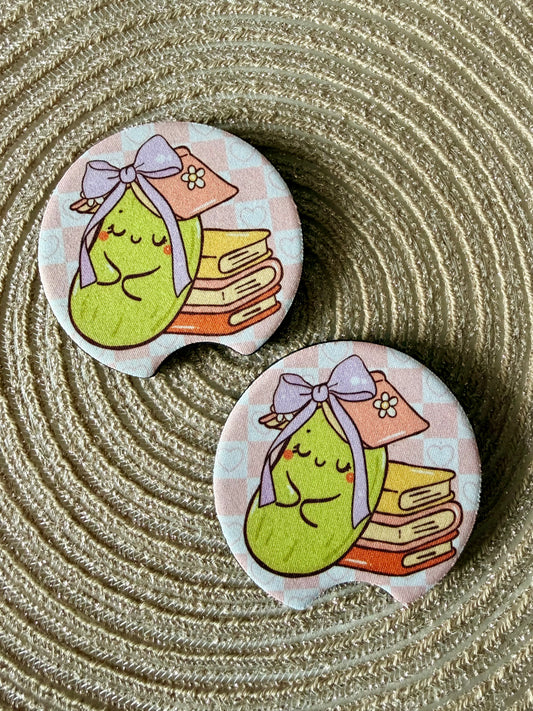 JUEGO DE POSAVASOS PARA COCHE - MY SWEET PINK OTTERS
