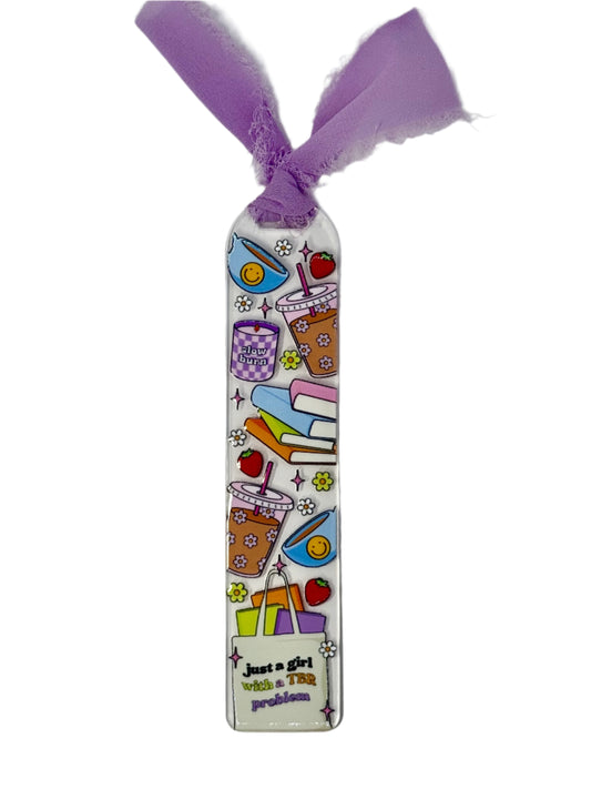 ACRYLIC BOOKMARK - JUST A GIRL WITH TBR PROBLEM