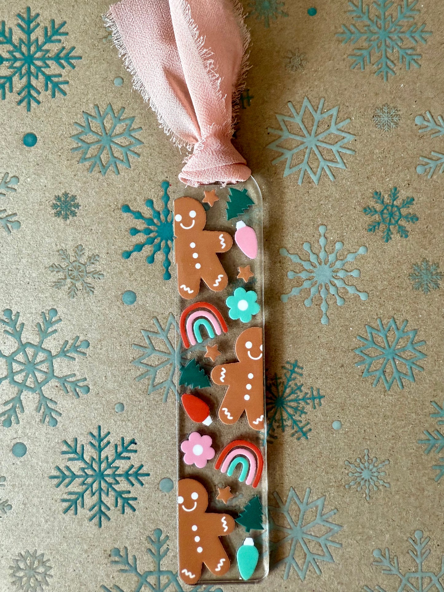 ACRYLIC BOOKMARK - GINGERBREAD & RAINBOW