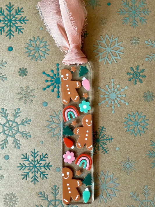 ACRYLIC BOOKMARK - GINGERBREAD & RAINBOW