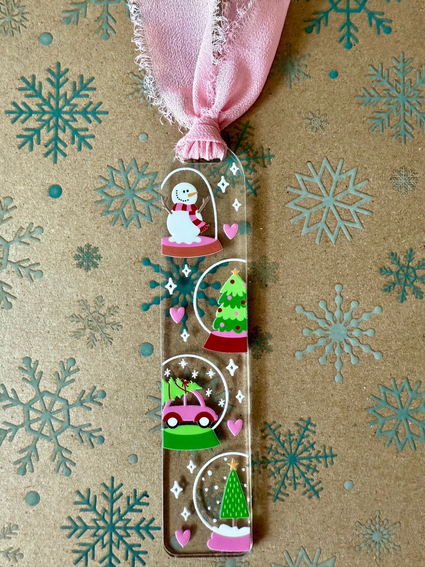 ACRYLIC BOOKMARK - WHIMSICAL SNOWGLOBES