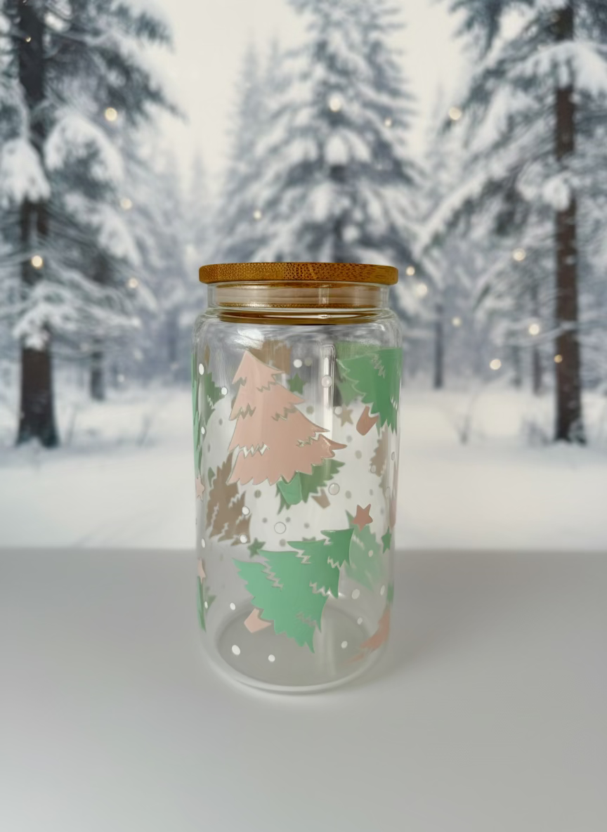 CAN GLASS CUP - PASTEL EVERGREEN