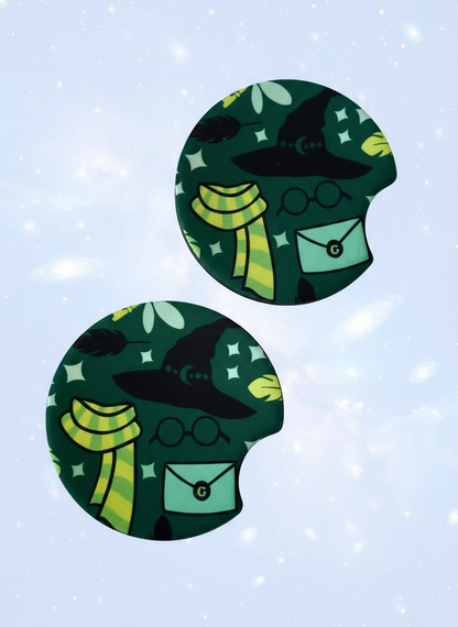 CAR COASTER SET - WIZARD ESSENTIALS (GREEN)