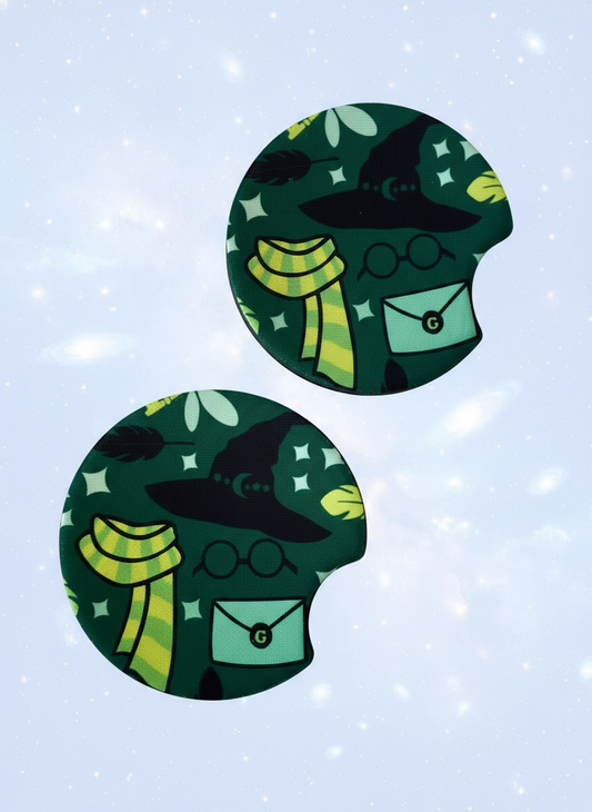 CAR COASTER SET - WIZARD ESSENTIALS (GREEN)
