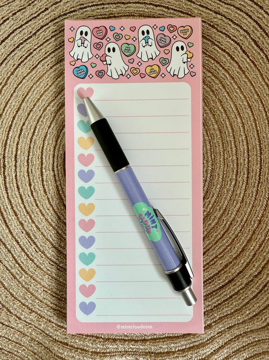 NOTEPAD - CANDY HEARTS BOO