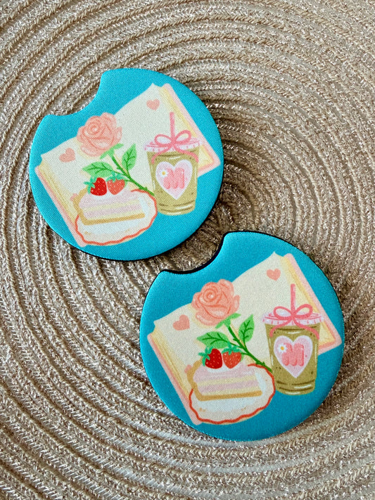 JUEGO DE POSAVASOS PARA COCHE - MY SWEET PINK OTTERS