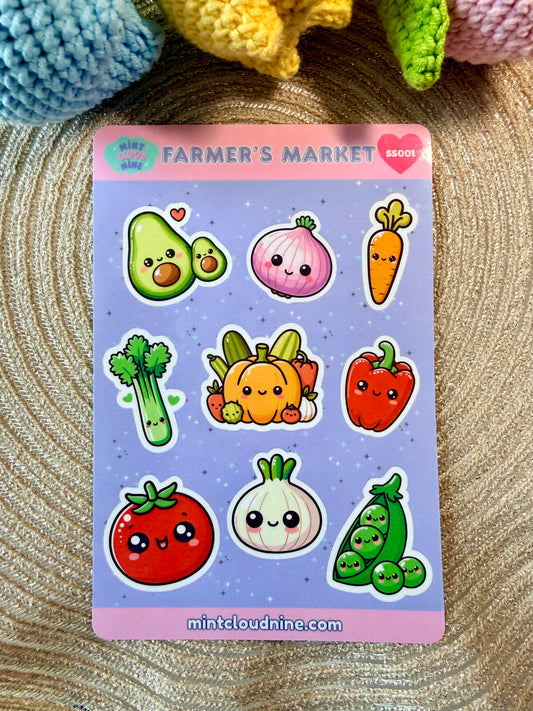 STICKER SHEET 001 - FARMERS MARKET