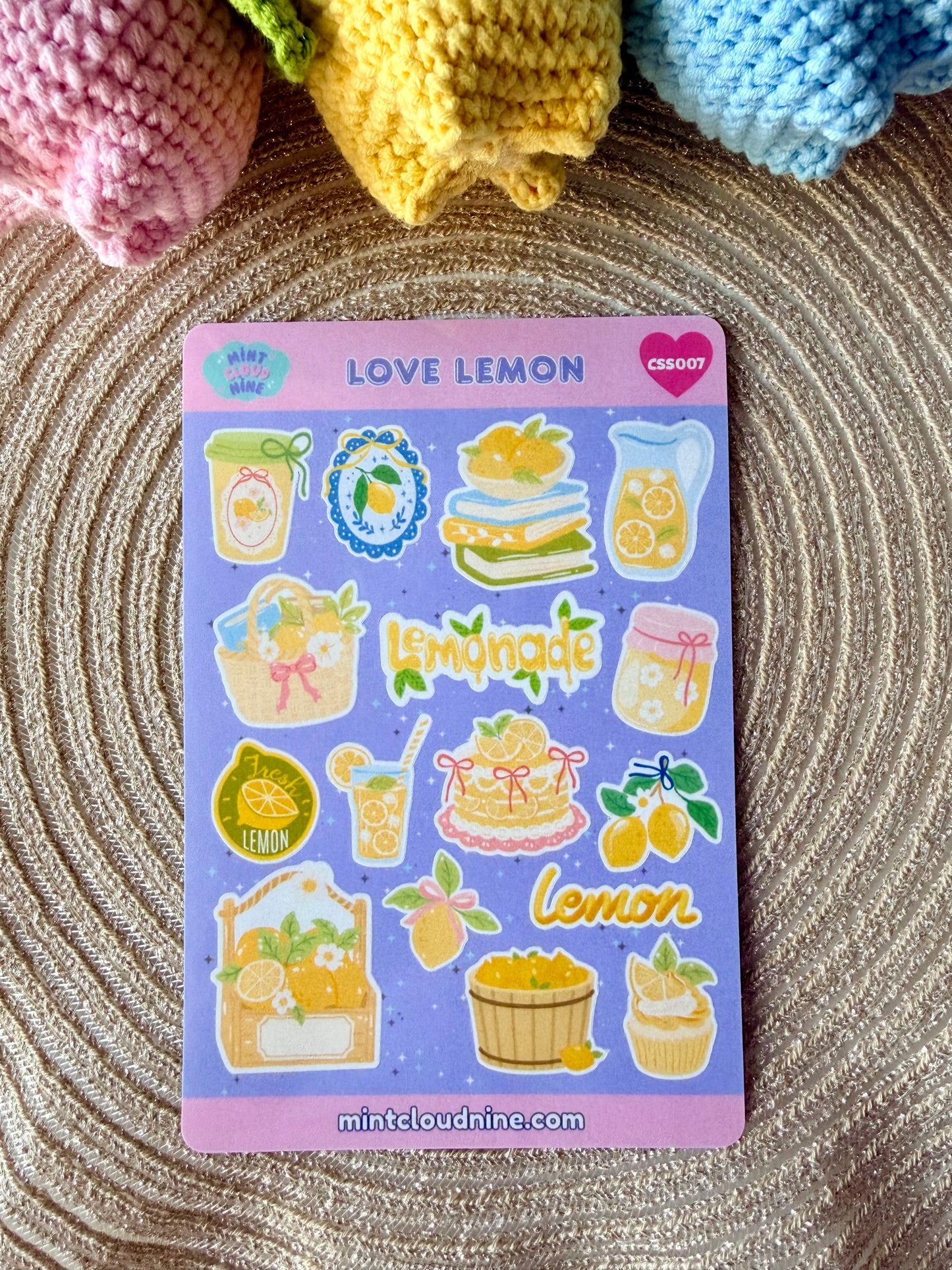 STICKER SHEET 007 - LOVE LEMON