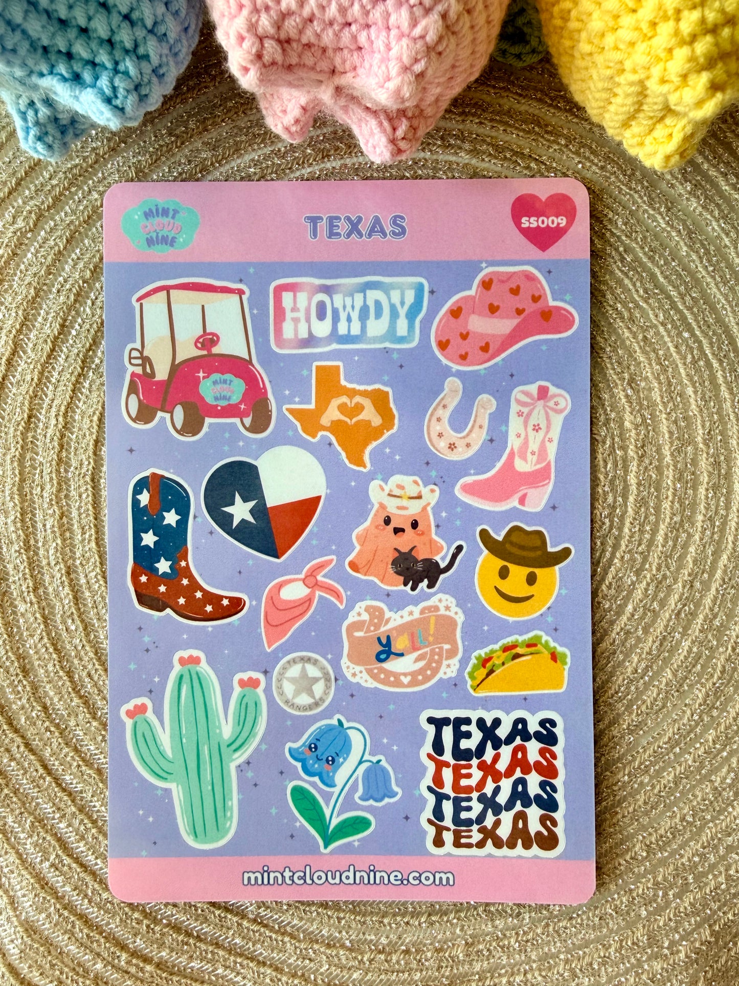 STICKER SHEET 009 - TEXAS