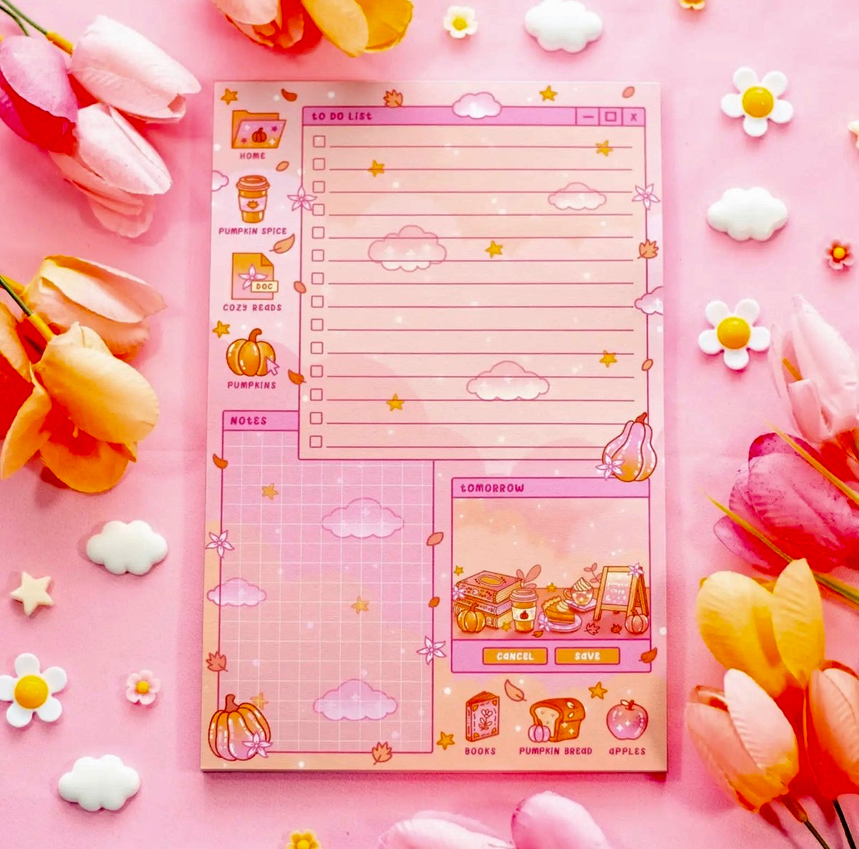 DAILY PLANNER PAD - CAFE PUMPKIN