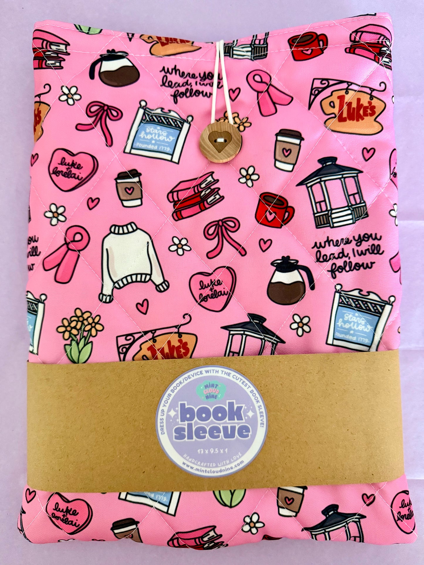 BOOK SLEEVE - GILMORE GIRLS PINK
