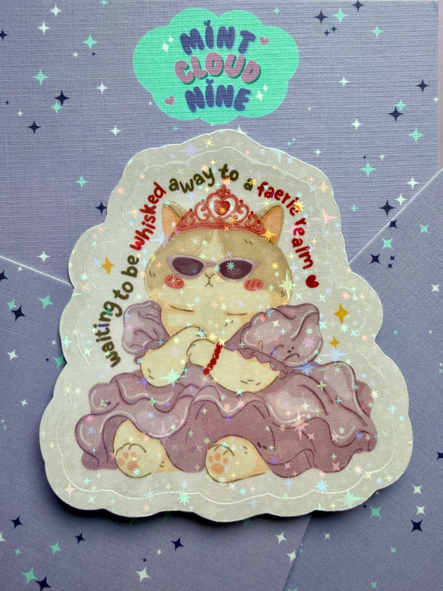 EASY PEEL STICKER - BOOKISH CAT QUEEN
