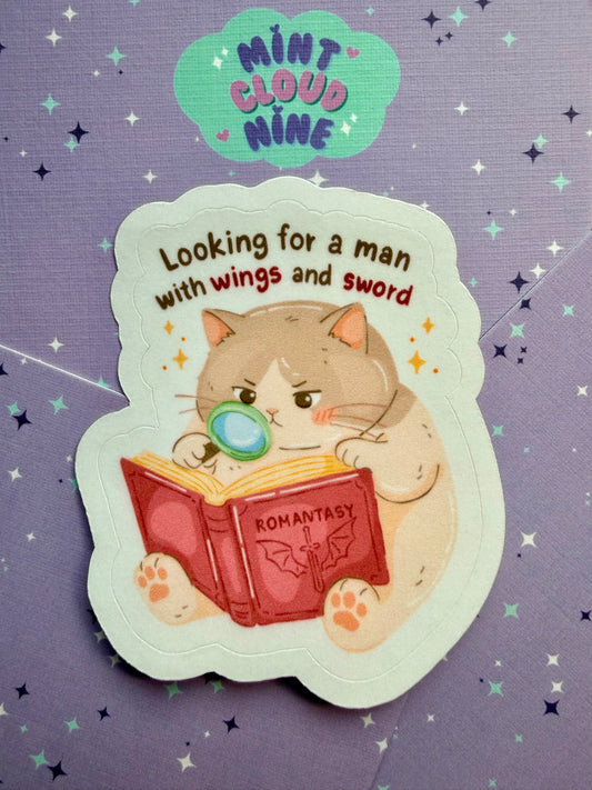 EASY PEEL STICKER - ROMANTASY CAT