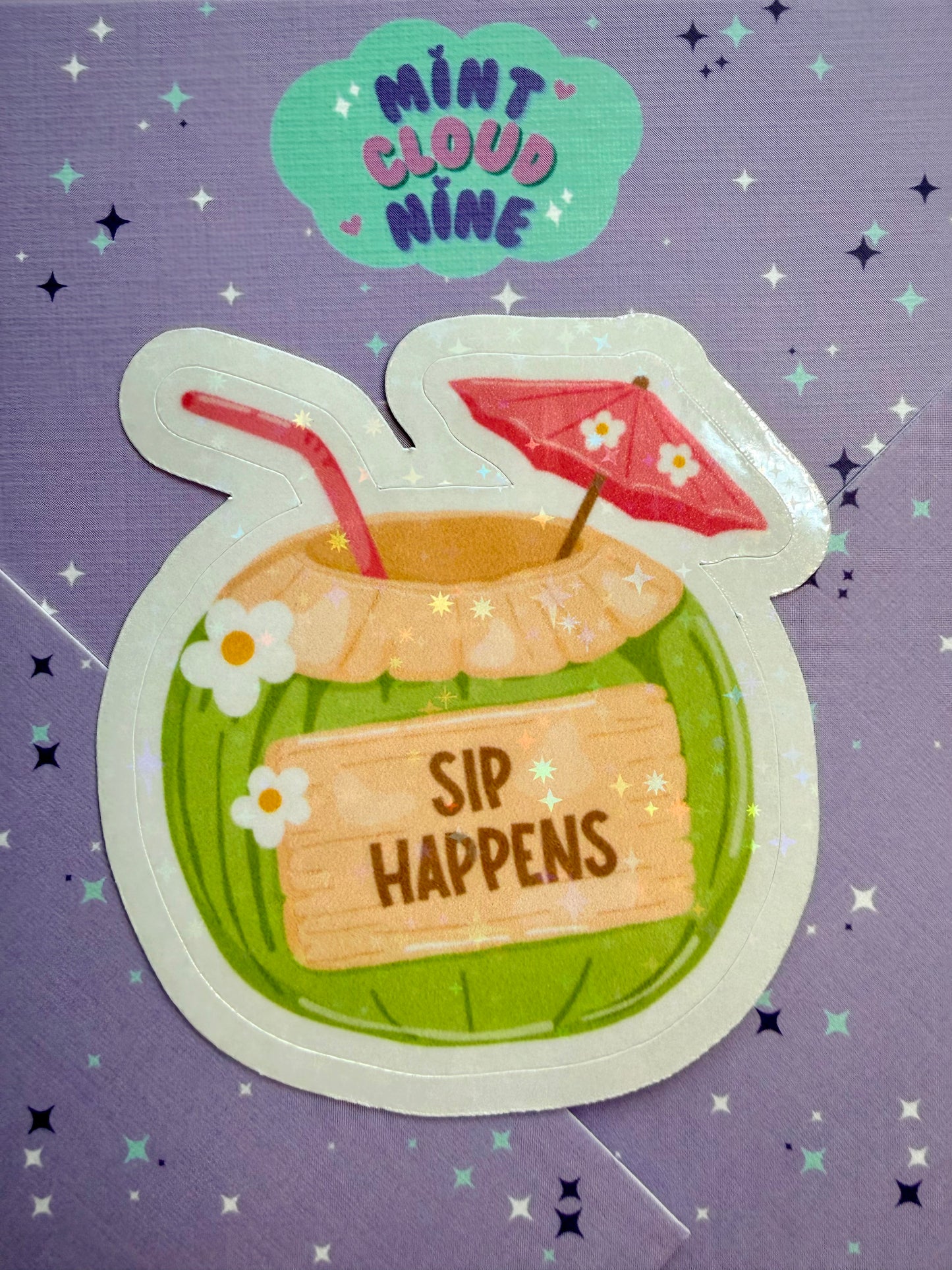 EASY PEEL STICKER - SIP HAPPENS
