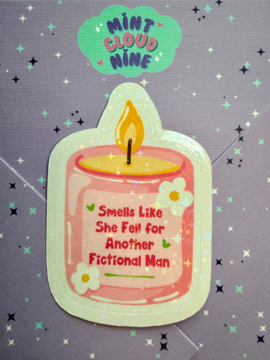 EASY PEEL STICKER - FICTIONAL MAN CANDLE