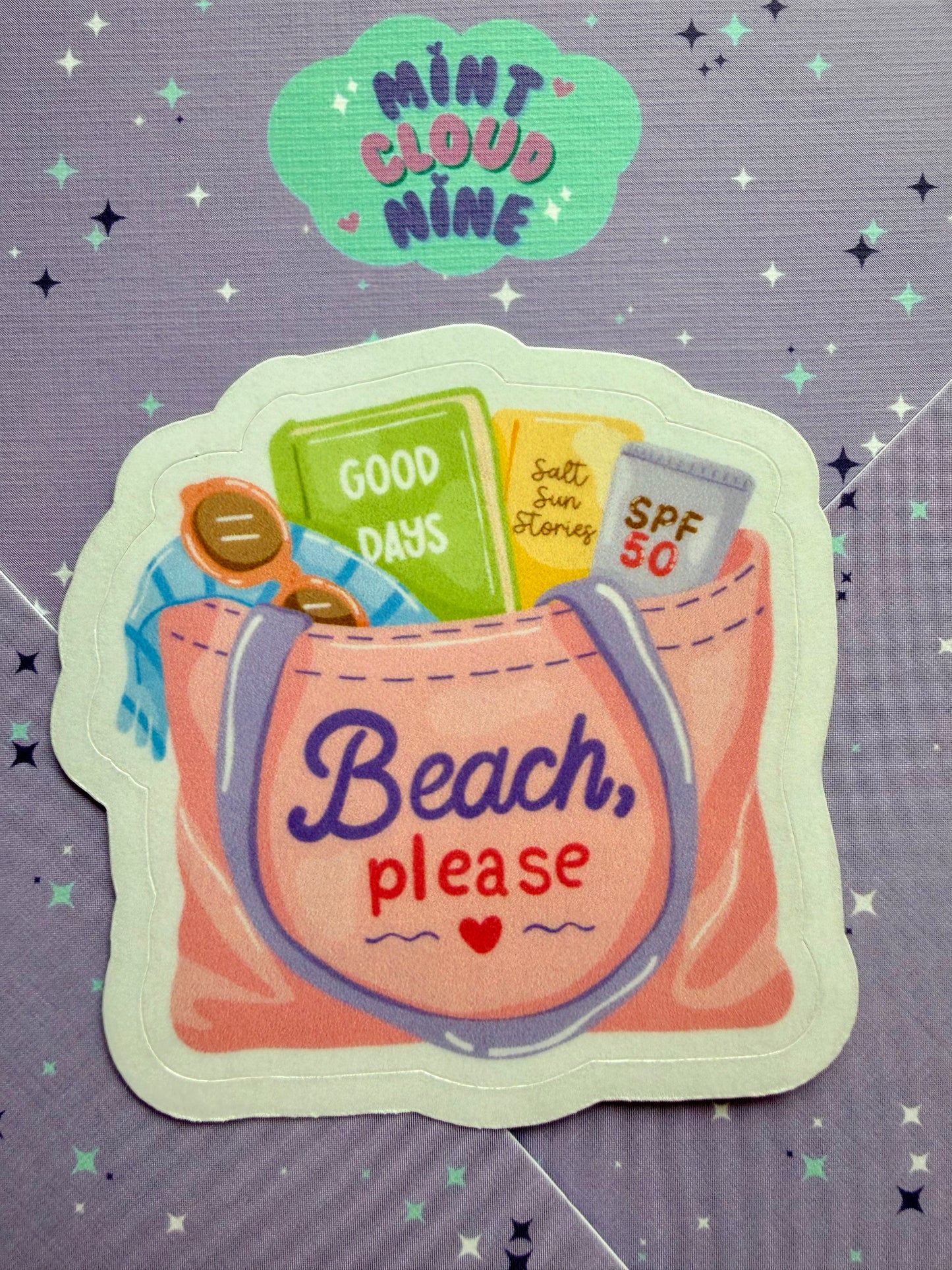 EASY PEEL STICKER - BEACH PLEASE