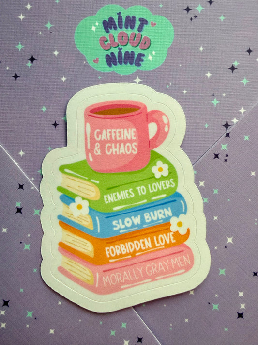 EASY PEEL STICKER - CAFFEINE & CHAOS