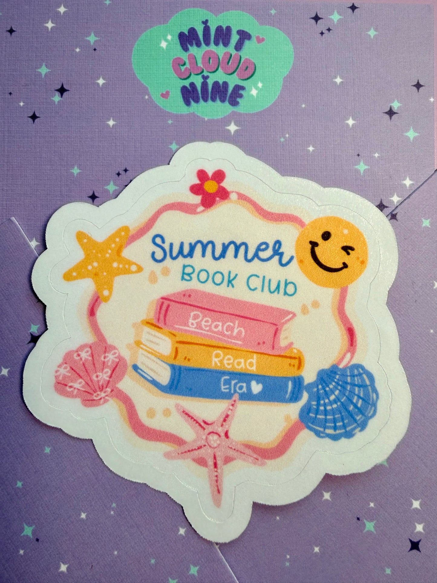 EASY PEEL STICKER - SUMMER BOOK CLUB