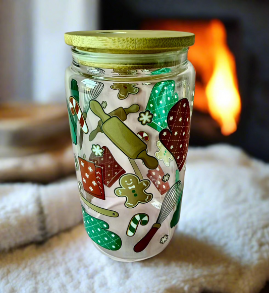 CAN GLASS CUP - HOLIDAY COOKIE BAKER